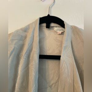 Elegant Light Grey Silk Women's Jacket